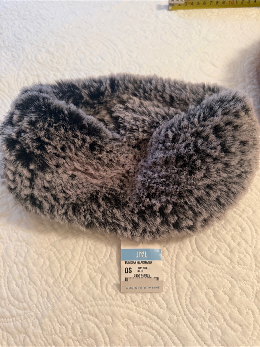 J. McLaughlin Gray Faux Fur Tundra Headband